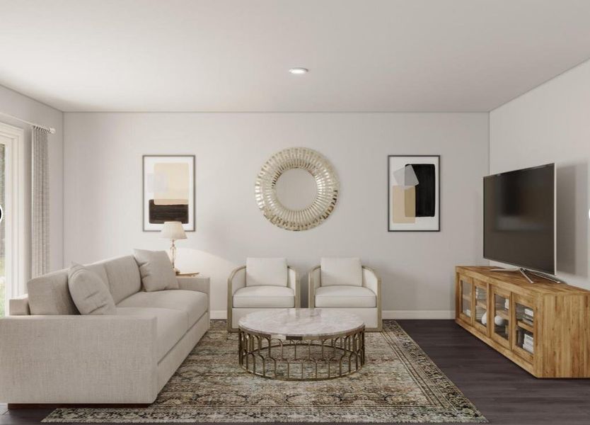 Furnished interior view inside a new home in Pirate's Cove Estates, Vidor (Image 7).