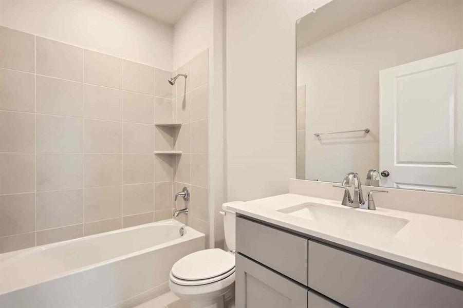 Furnished interior view inside a new home in Prestige Collection at Overland Grove, Forney (Image 8).