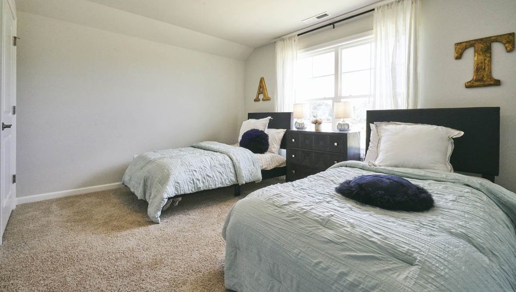 Furnished interior view inside a new home in The Villas at Kinsley, Jamestown (Image 20). Furnished interior view inside a new home in The Villas at Kinsley, Jamestown (Image 20).