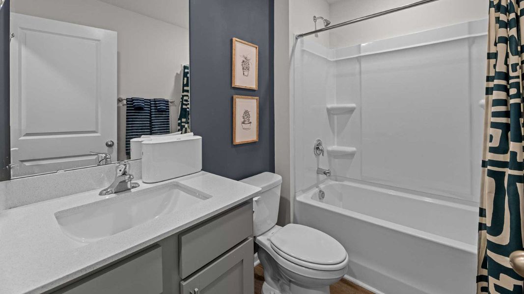 Furnished interior view inside a new home in Madeline Farm, New Bern (Image 11). Furnished interior view inside a new home in Madeline Farm, New Bern (Image 11).