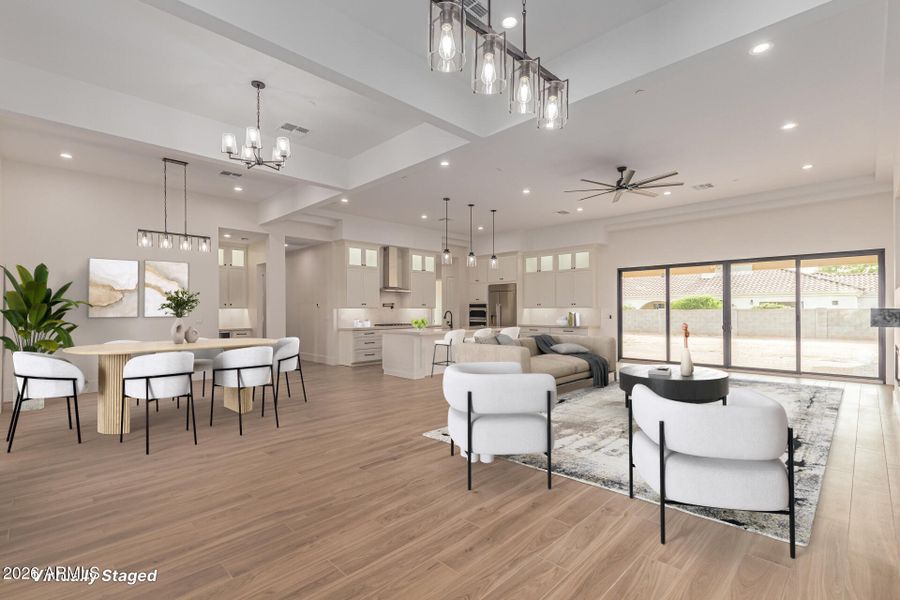 Virtually Staged Great Room and Dining A Virtually Staged Great Room and Dining A