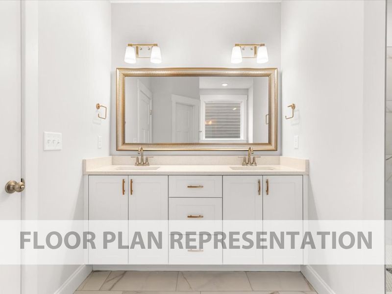 Nottaway Floor Plan Representation | Primary Bath Dual Vanity