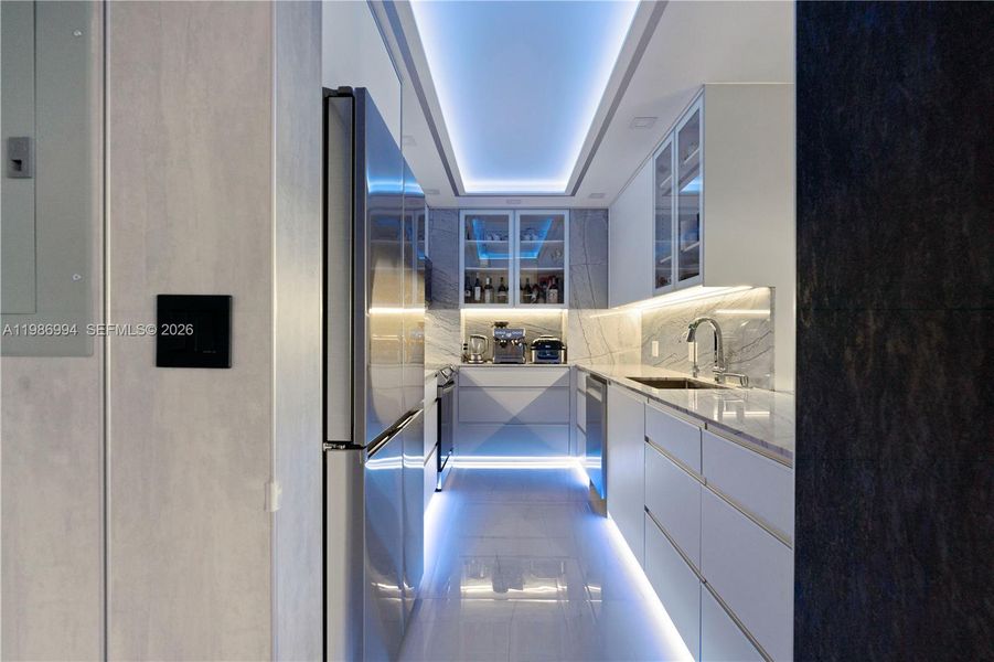 Furnished interior view inside a new home in , Sunny Isles Beach (Image 11). Furnished interior view inside a new home in , Sunny Isles Beach (Image 11).