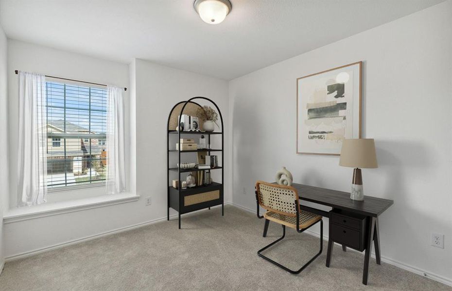 *Model Representation - Spacious secondary bedroom with large windows