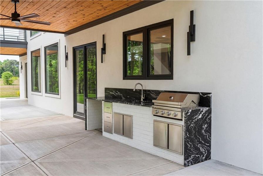 Exterior details and patio area of a home in , Buford (Image 41).