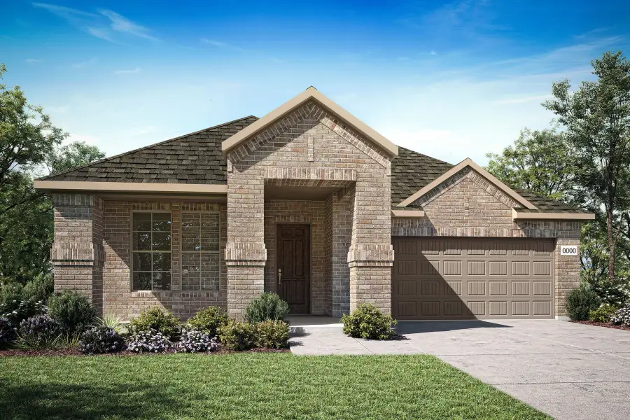 Representative exterior photo of a completed home built from the Savannah by Tri Pointe Homes in Bridgewater, Midlothian, TX (Image 1). Representative exterior photo of a completed home built from the Savannah by Tri Pointe Homes in Bridgewater, Midlothian, TX (Image 1).