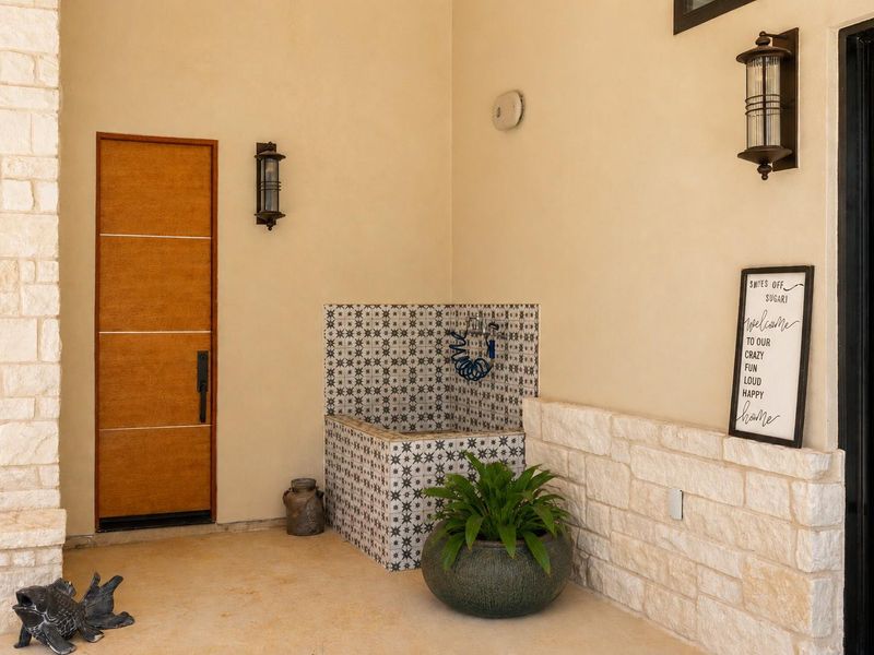Exterior details and patio area of a home in , Thrall (Image 18). Exterior details and patio area of a home in , Thrall (Image 18).