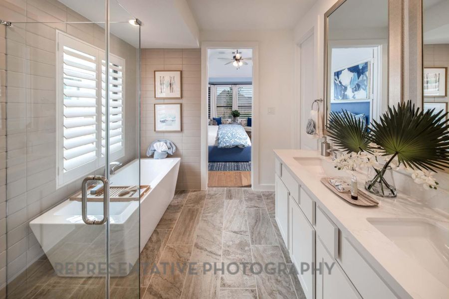 Furnished interior view inside a new home in Pomona, Manvel (Image 3).