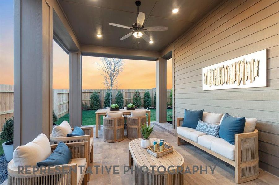 Exterior details and patio area of a home in Sandbrock Ranch, Aubrey (Image 2).