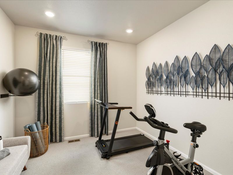 Furnished interior view inside a new home in Poudre Heights: The Alpine Collection, Windsor (Image 17).