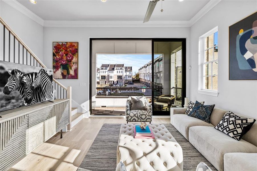 Image of model home with similar floorplan.