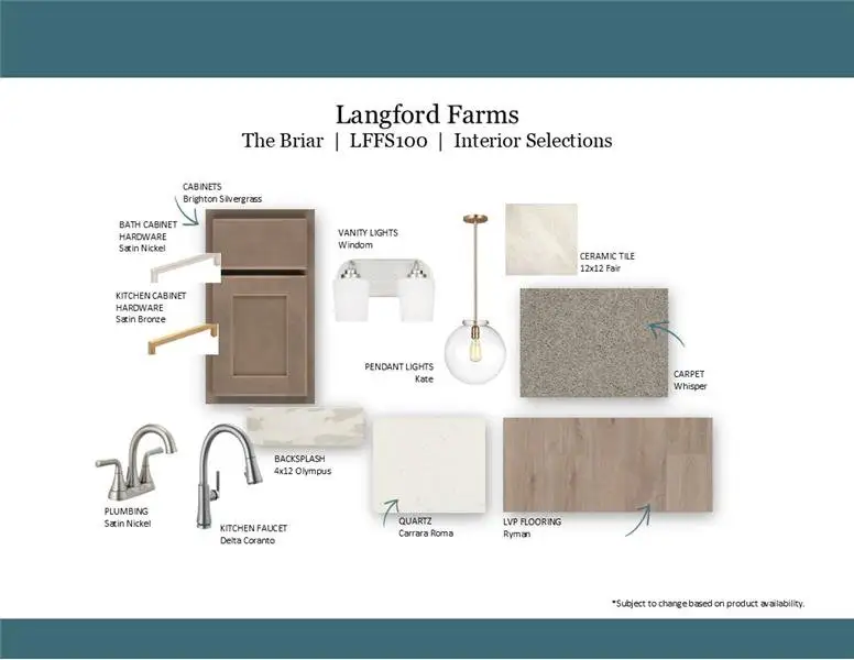 Sample of building materials used in homes in Langford Farms, Gallatin (Image 4).