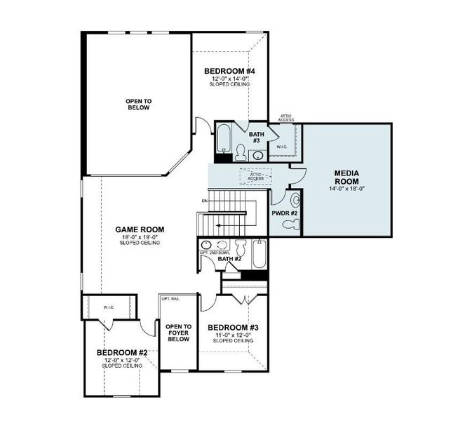 2D floor plan layout of this home in Edgewood, Leander, TX (Image 4). 2D floor plan layout of this home in Edgewood, Leander, TX (Image 4).