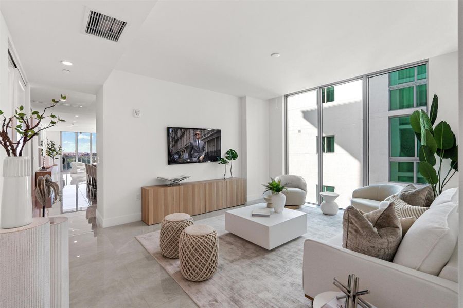 Furnished interior view inside a new home in , Boca Raton (Image 14). Furnished interior view inside a new home in , Boca Raton (Image 14).