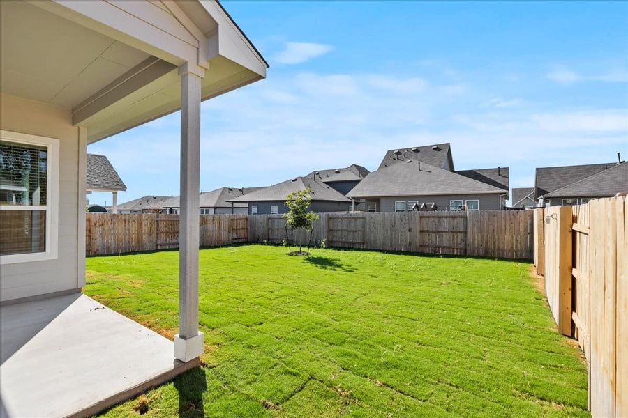 Exterior details and patio area of a home in Trace, San Marcos (Image 23).