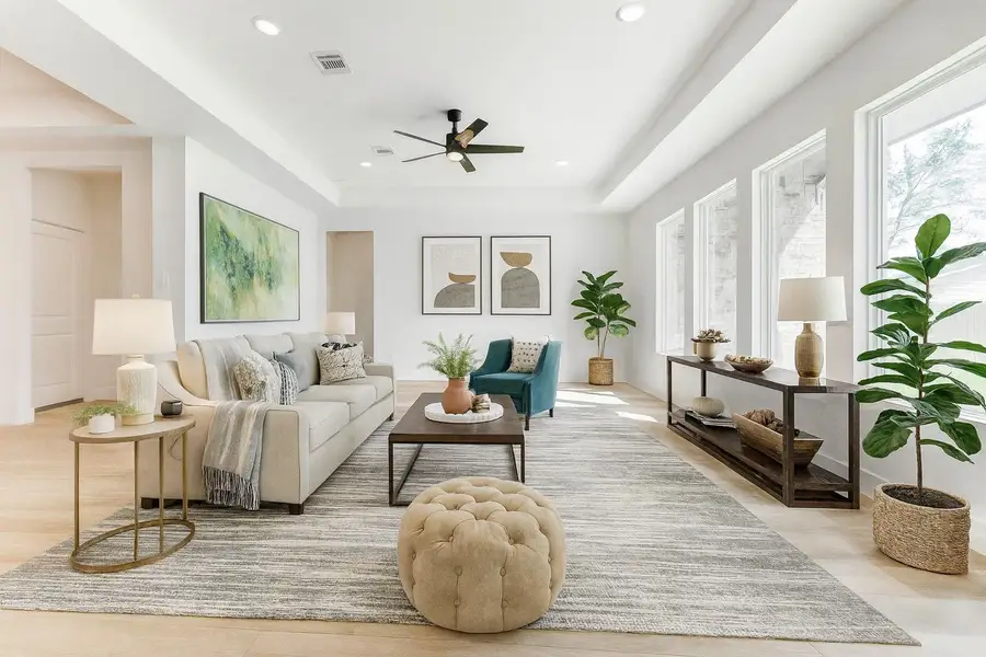 Virtually Staged living area.