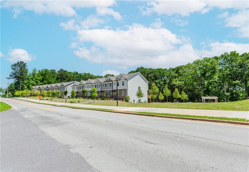 Exterior details and patio area of a home in Hillcrest Landing, Sugar Hill (Image 31). Exterior details and patio area of a home in Hillcrest Landing, Sugar Hill (Image 31).