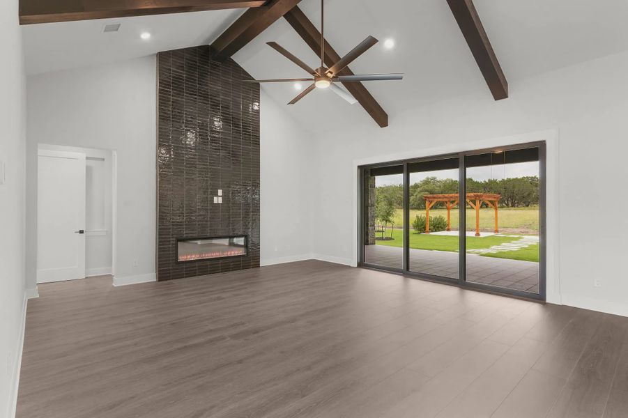 Representative unfurnished interior of a home built from the Montana by Chesmar Homes in Feathergrass, Fulshear (Image 9).