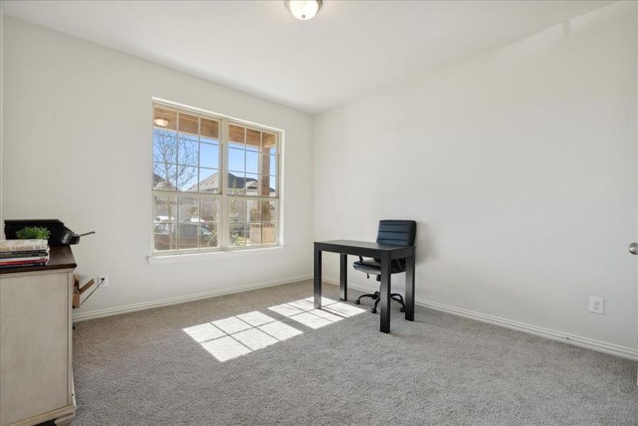 View of carpeted office