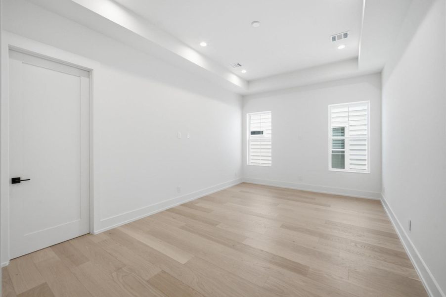 Another view of the game room or flex space.