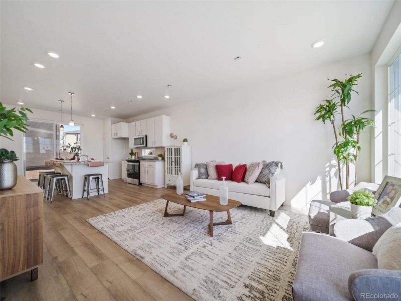 Furnished interior view inside a new home in Thompson River Ranch, Johnstown (Image 13).