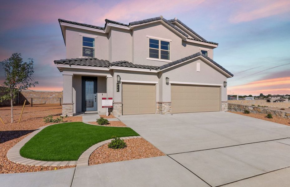 Representative exterior photo of a completed home built from the Franklin by View Homes in Enchanted Hills, El Paso, TX (Image 24).