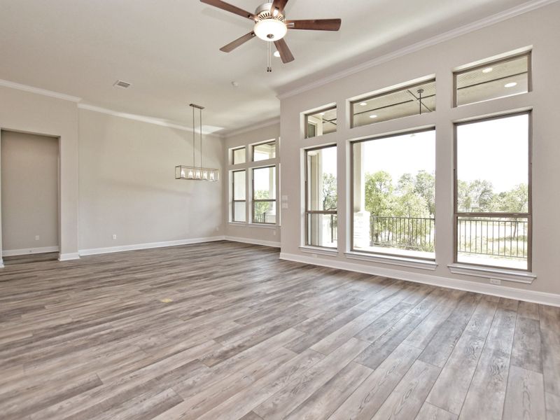 Representative unfurnished interior of a home built from the Siena III by Giddens Homes in Clearwater Ranch, Liberty Hill (Image 222).