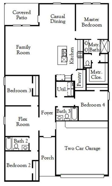 2D floor plan layout of this home in Westridge Cove, Conroe, TX (Image 4). 2D floor plan layout of this home in Westridge Cove, Conroe, TX (Image 4).