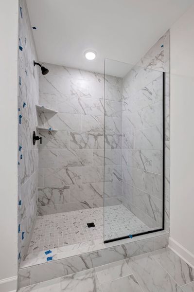 Modern Walk In Shower in The Ingram Townhome