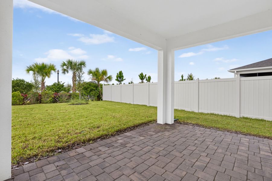 Exterior details and patio area of a home in Crosswind Ranch, Parrish (Image 2). Exterior details and patio area of a home in Crosswind Ranch, Parrish (Image 2).
