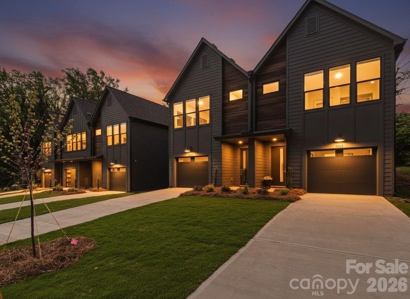 Front exterior of a new home in , Charlotte, NC, highlighting curb appeal (Image 24).