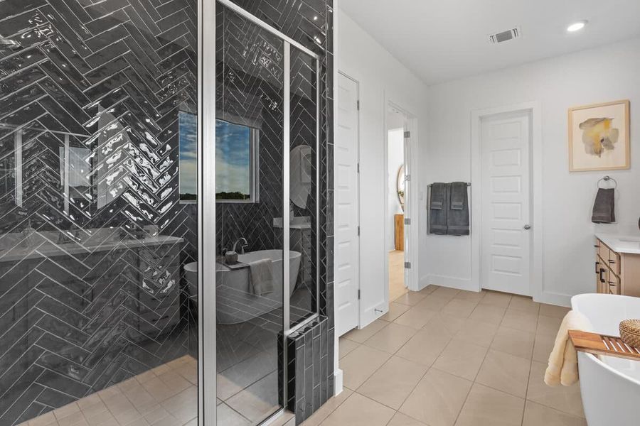 Furnished interior view inside a new home in Lariat, Liberty Hill (Image 22).