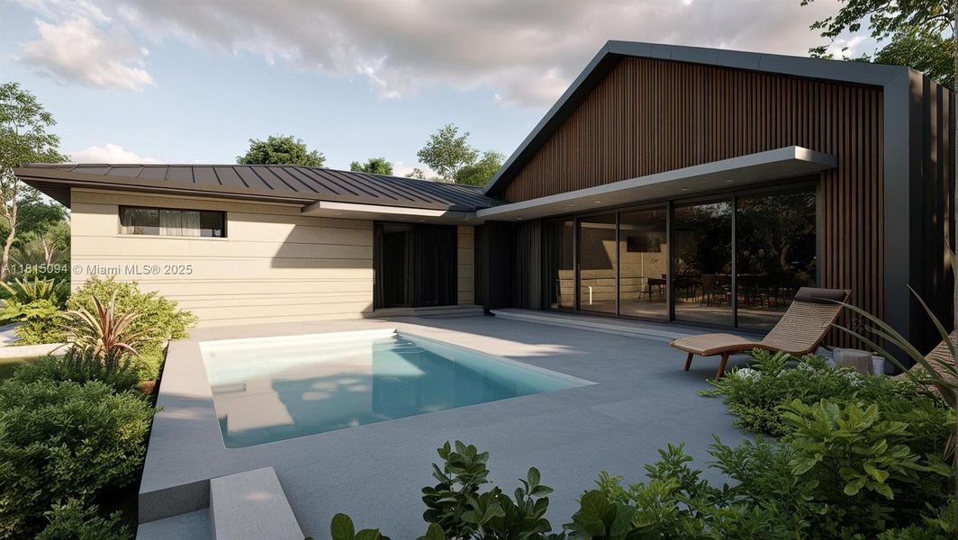 Exterior details and patio area of a home in , Miami (Image 3).