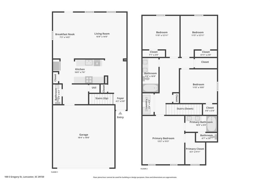 2D floor plan layout of this home in , Lancaster, SC (Image 3).
