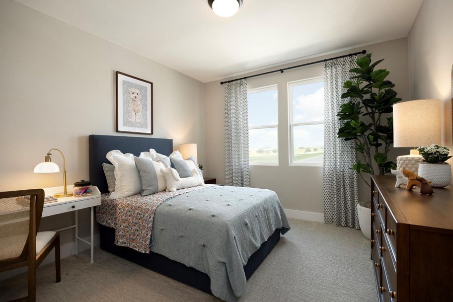 Furnished interior view inside a new home in Parkton Square, Kyle (Image 24). Furnished interior view inside a new home in Parkton Square, Kyle (Image 24).
