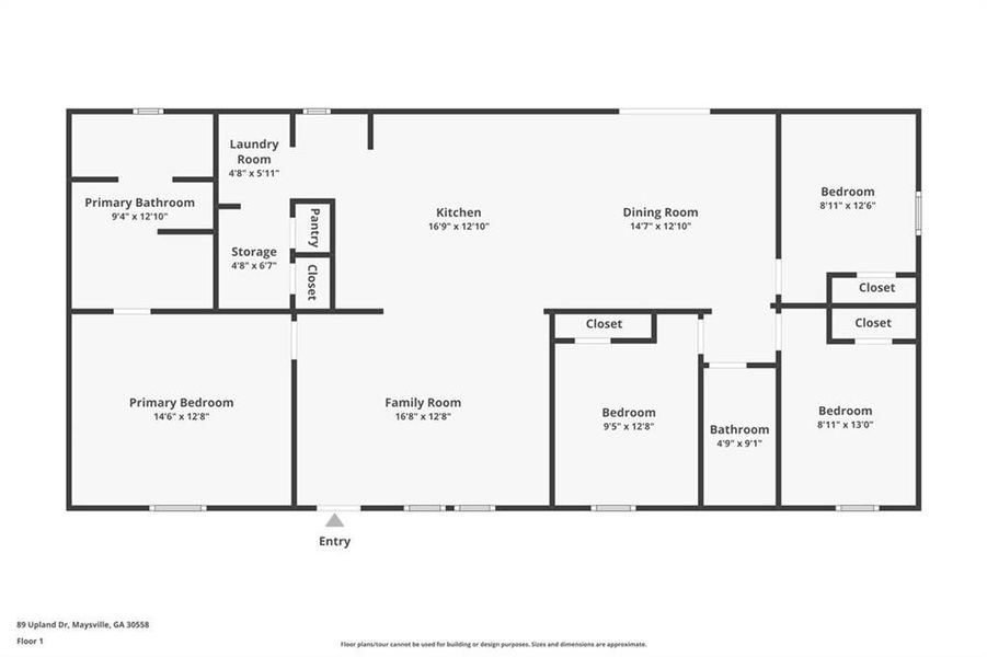 2D floor plan layout of this home in , Maysville, GA (Image 3). 2D floor plan layout of this home in , Maysville, GA (Image 3).