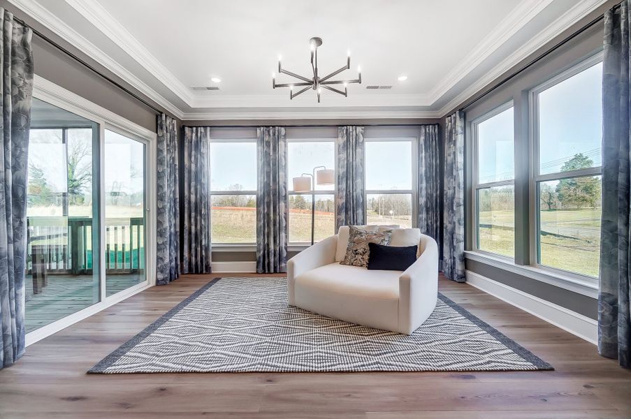 Representative furnished interior of a home built from the Lexington II by Caruso Homes in Rolling Meadows, Mooresville (Image 46).