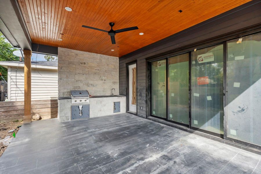 Exterior details and patio area of a home in , Houston (Image 2). Exterior details and patio area of a home in , Houston (Image 2).