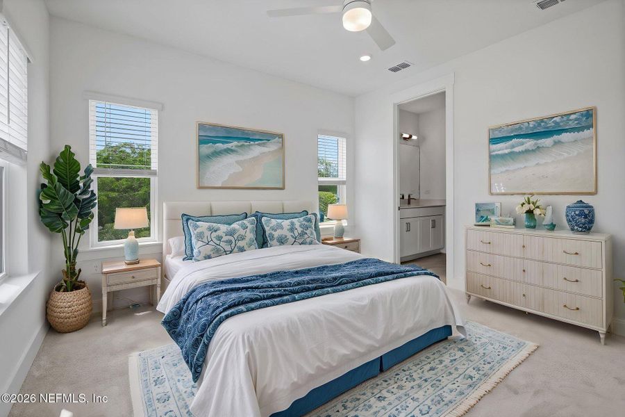 Furnished interior view inside a new home in North Beach Townhomes, Jacksonville Beach (Image 8).