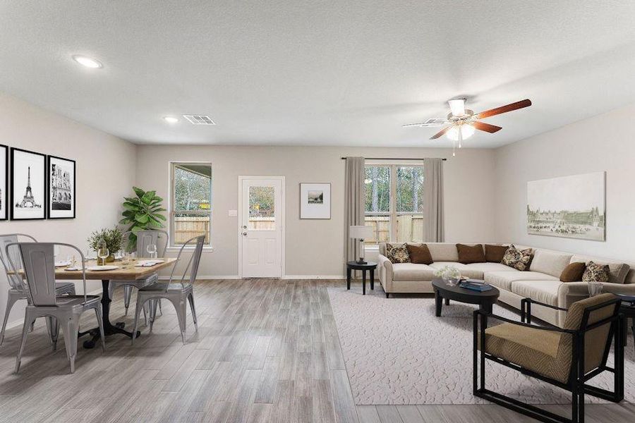 Furnished interior view inside a new home in Granger Pines, Conroe (Image 7). Furnished interior view inside a new home in Granger Pines, Conroe (Image 7).