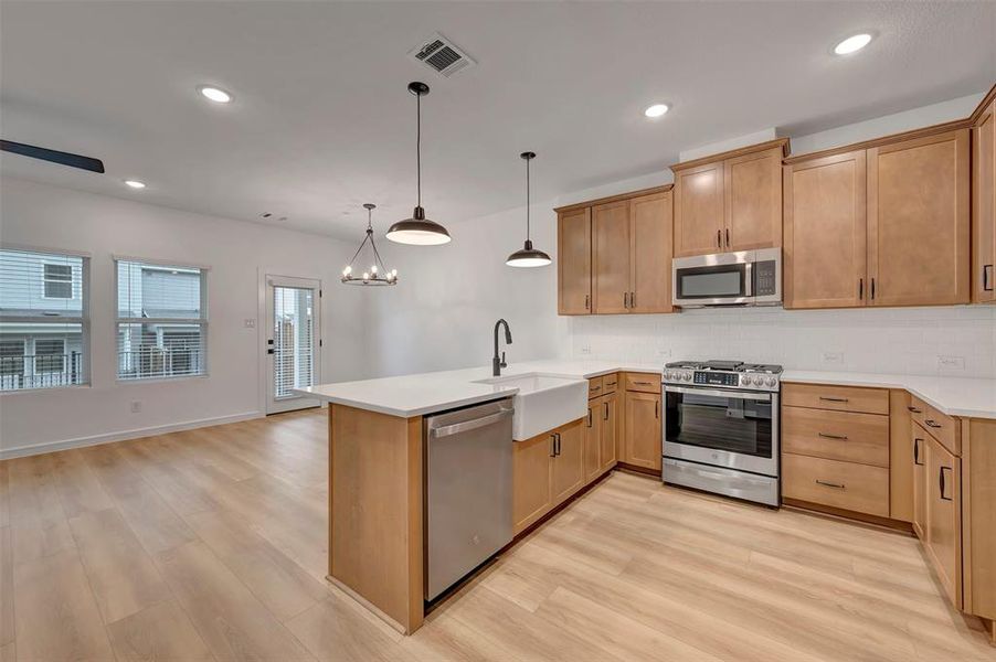 Furnished interior view inside a new home in Providence Commons, Providence Village (Image 8). Furnished interior view inside a new home in Providence Commons, Providence Village (Image 8).