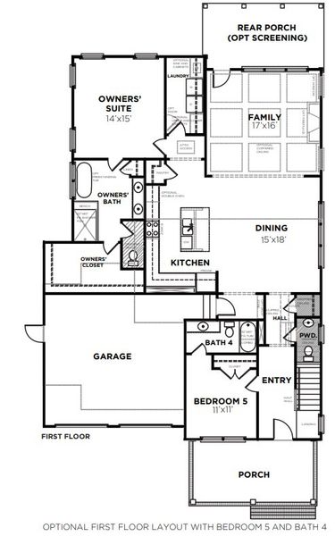 2D floor plan layout for the Cooper N by Saussy Burbank in Nexton - Midtown, Summerville, SC (Image 2). 2D floor plan layout for the Cooper N by Saussy Burbank in Nexton - Midtown, Summerville, SC (Image 2).