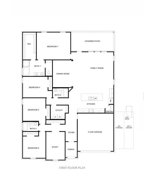 2D floor plan layout of this home in Silverthorne, Conroe, TX (Image 3).