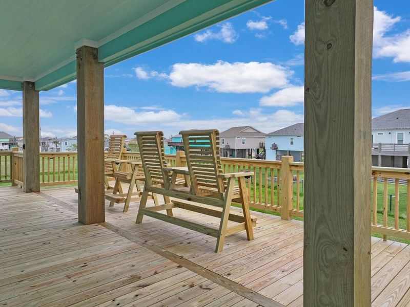 Exterior details and patio area of a home in , Crystal Beach (Image 23). Exterior details and patio area of a home in , Crystal Beach (Image 23).