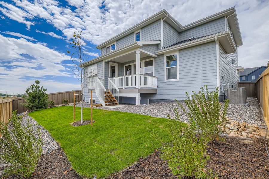 Front exterior of a new home in Sterling Ranch 50s, Colorado Springs, CO, highlighting curb appeal (Image 22).