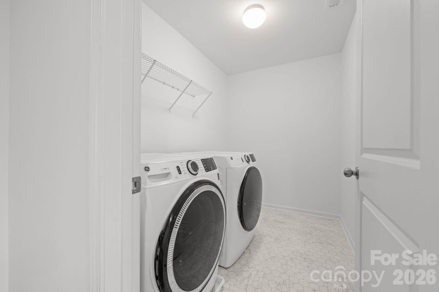 Laundry room upstairs with all bedrooms Laundry room upstairs with all bedrooms