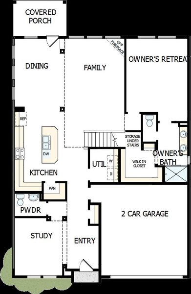 2D floor plan layout of this home in The Colony, Bastrop, TX (Image 5).