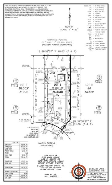 5706 agate circle - site plan