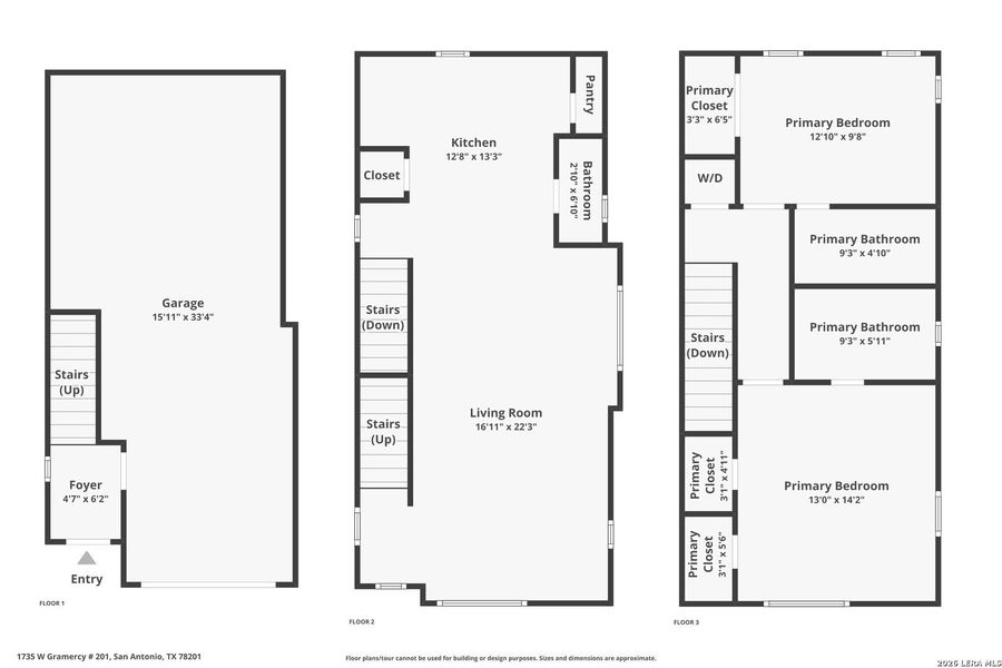 2D floor plan layout of this home in , San Antonio, TX (Image 3).