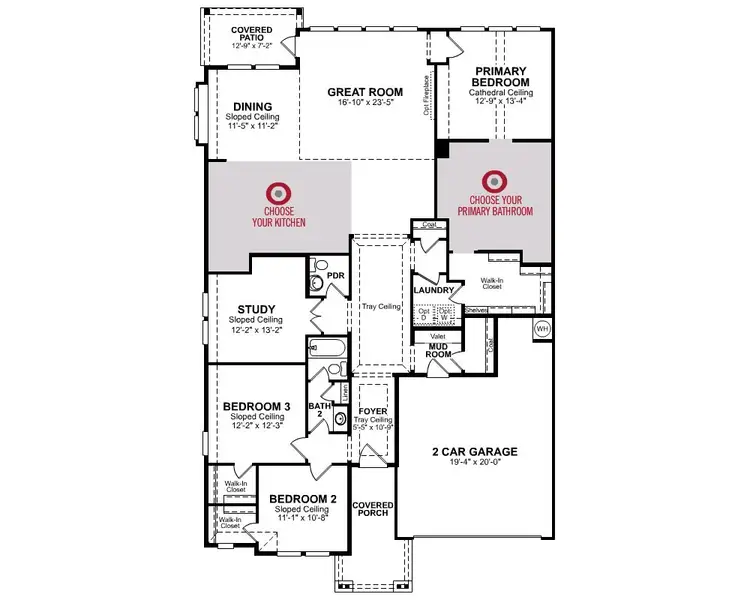 2D floor plan layout for the Arden by Beazer Homes in Ellwood, Iowa Colony, TX (Image 3).